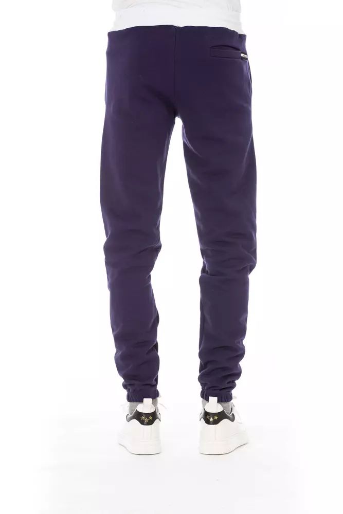 Baldinini Trend Chic Purple Fleece Sport Pants - Elevate Your Style