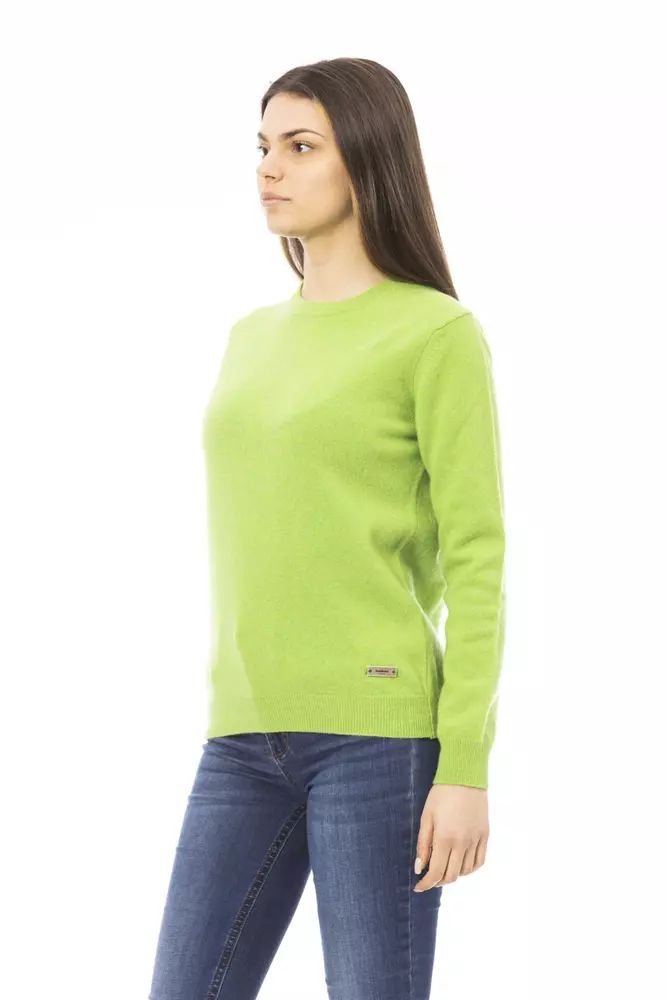 Baldinini Trend Elegant Wool-Cashmere Crewneck Sweater