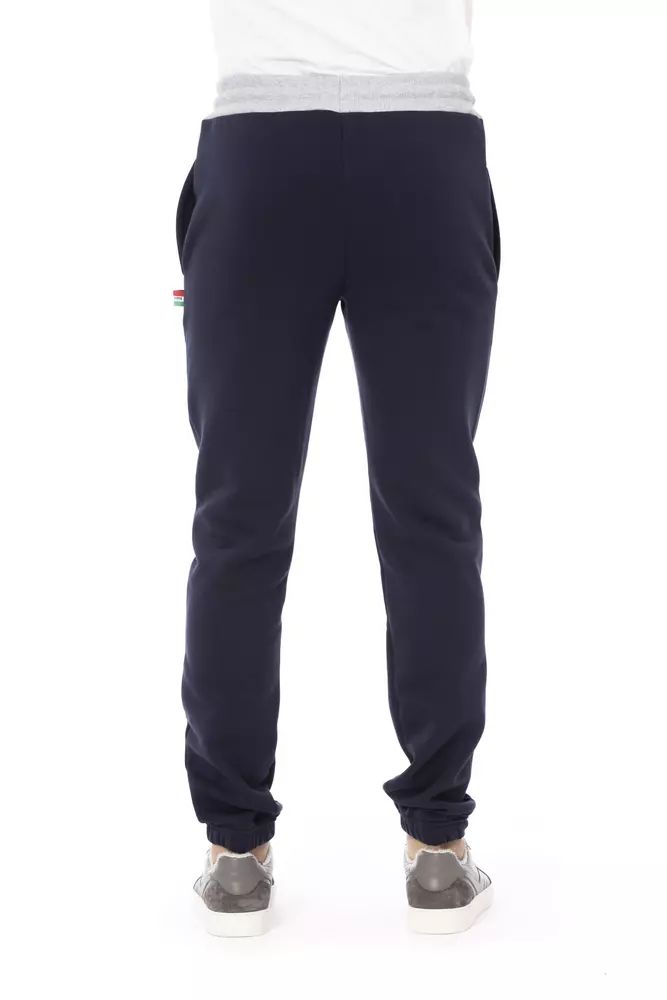 Baldinini Trend Tricolor Insert Fleece Sport Pants in Blue