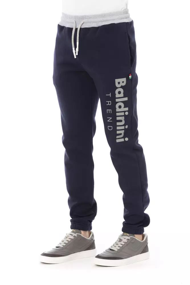 Baldinini Trend Tricolor Insert Fleece Sport Pants in Blue