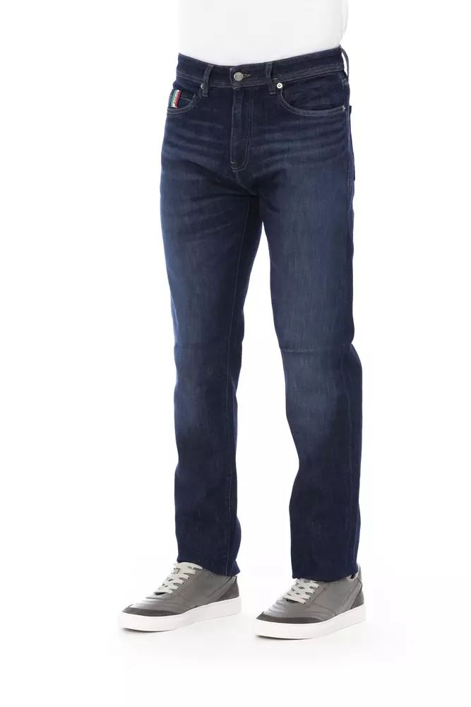 Baldinini Trend Chic Contrasting Stitch Regular Men's Jeans