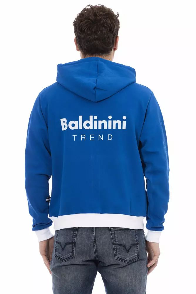 Син вълнен пуловер Baldinini Trend