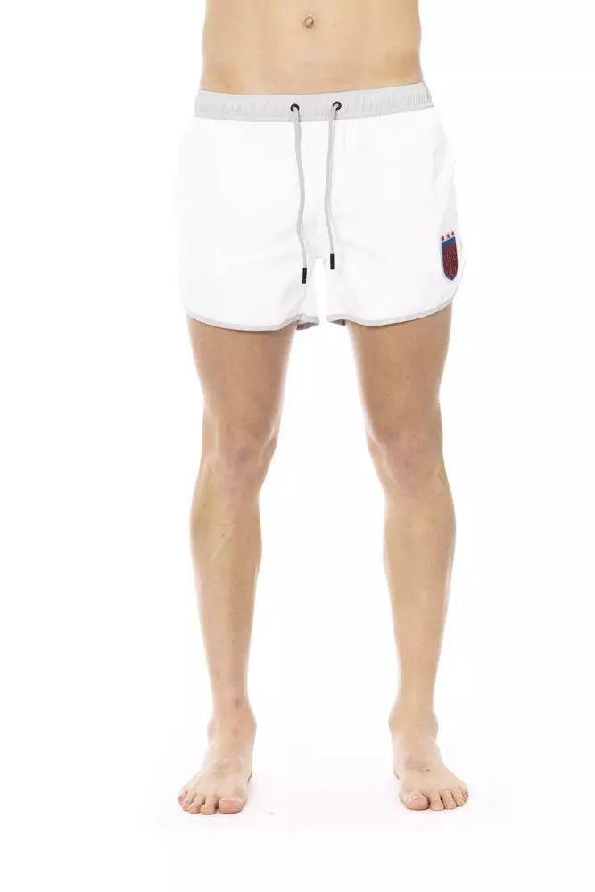 Бял полиестерен бански костюм Bikkembergs