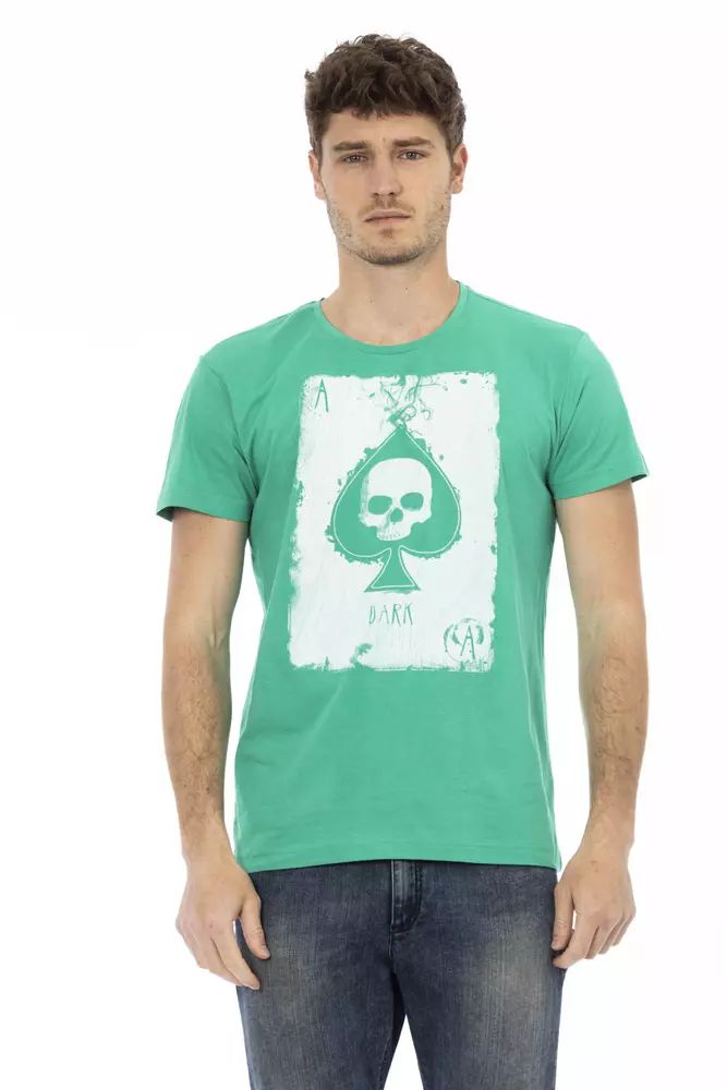 Зелена памучна тениска Trussardi Action
