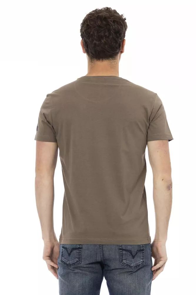 Trussardi Action Sleek Short Sleeve Tee with Unique Front Print