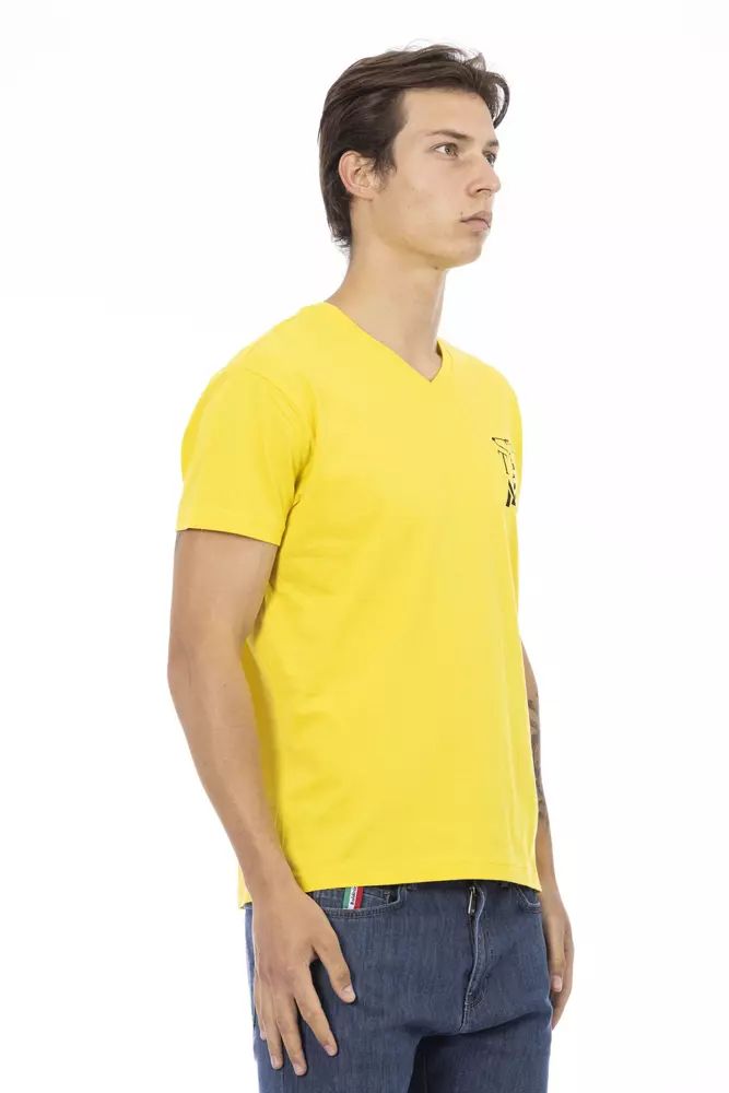 Жълта памучна тениска Trussardi Action