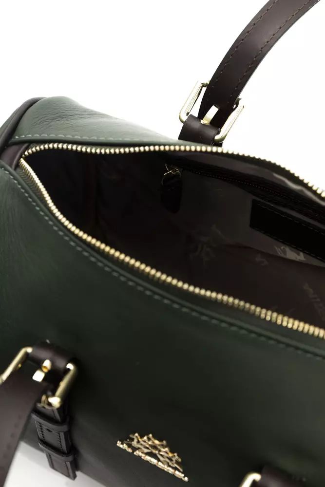 Зелена чанта La Martina от телешка кожа