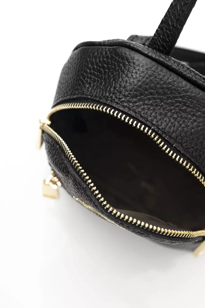 Черна чанта La Martina от телешка кожа