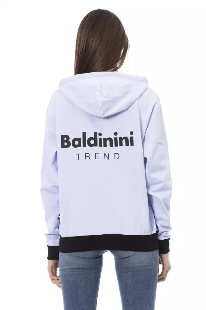 Лилав памучен пуловер Baldinini Trend