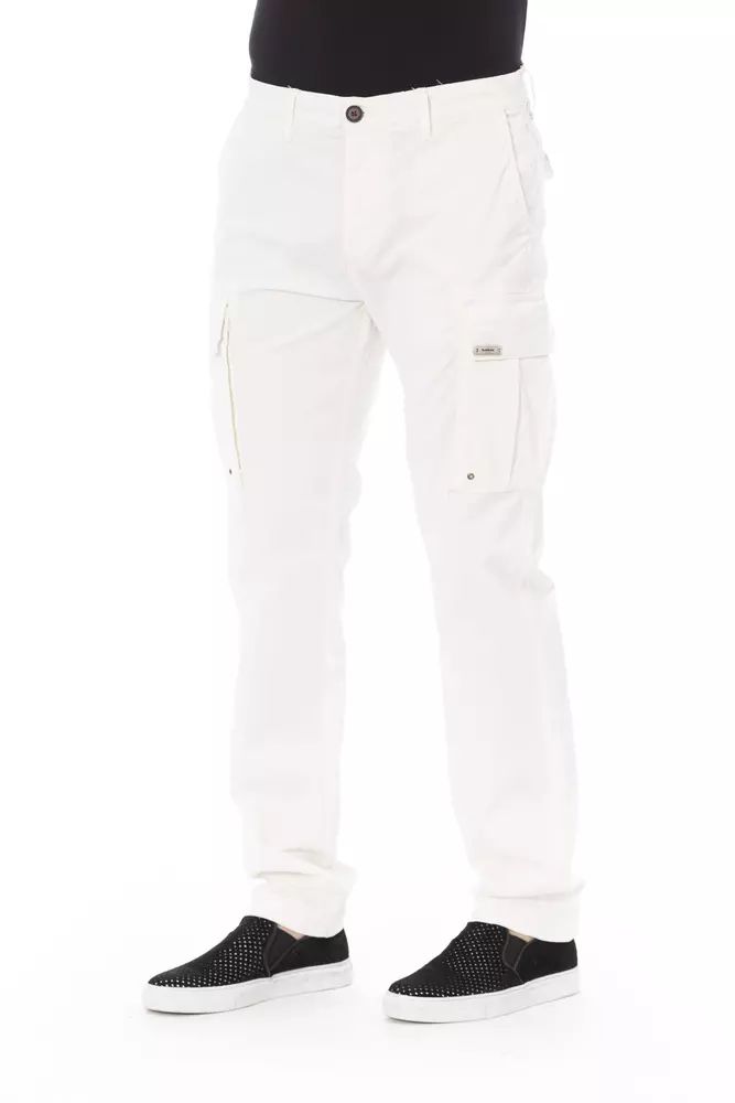 Бели памучни дънки и панталон Baldinini Trend
