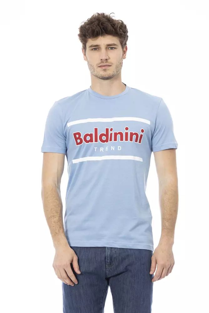 Светло синя памучна тениска Baldinini Trend