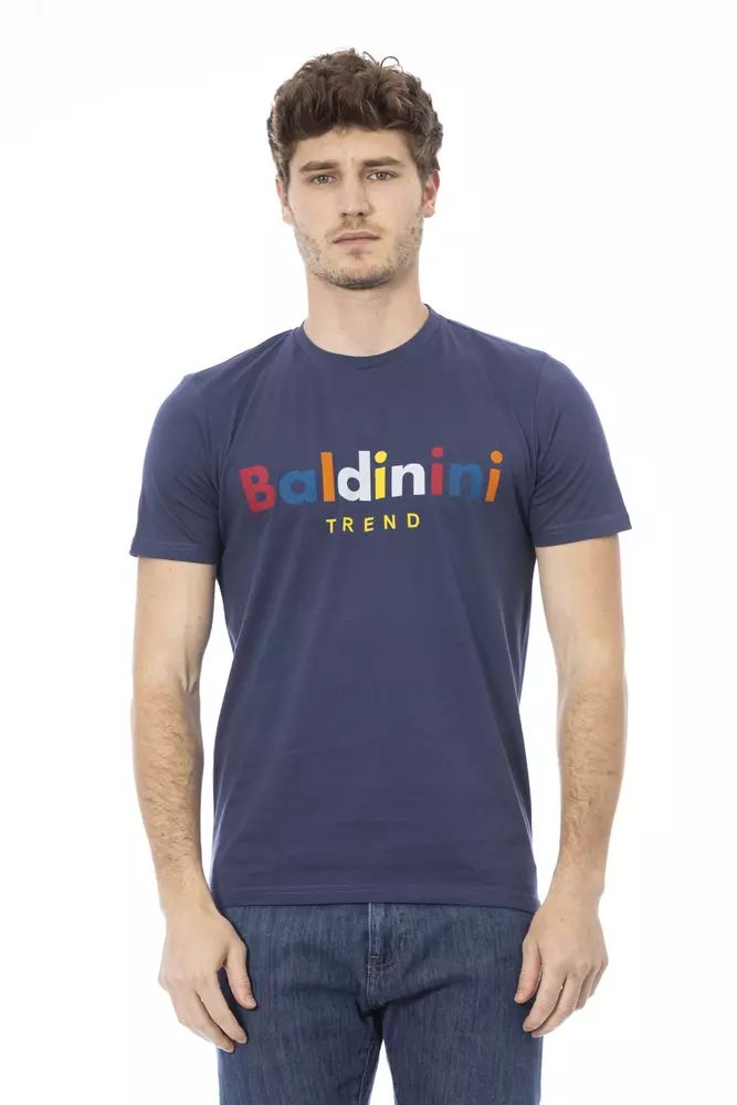 Синя памучна тениска Baldinini Trend