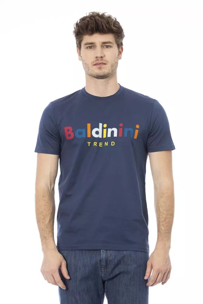 Синя памучна тениска Baldinini Trend