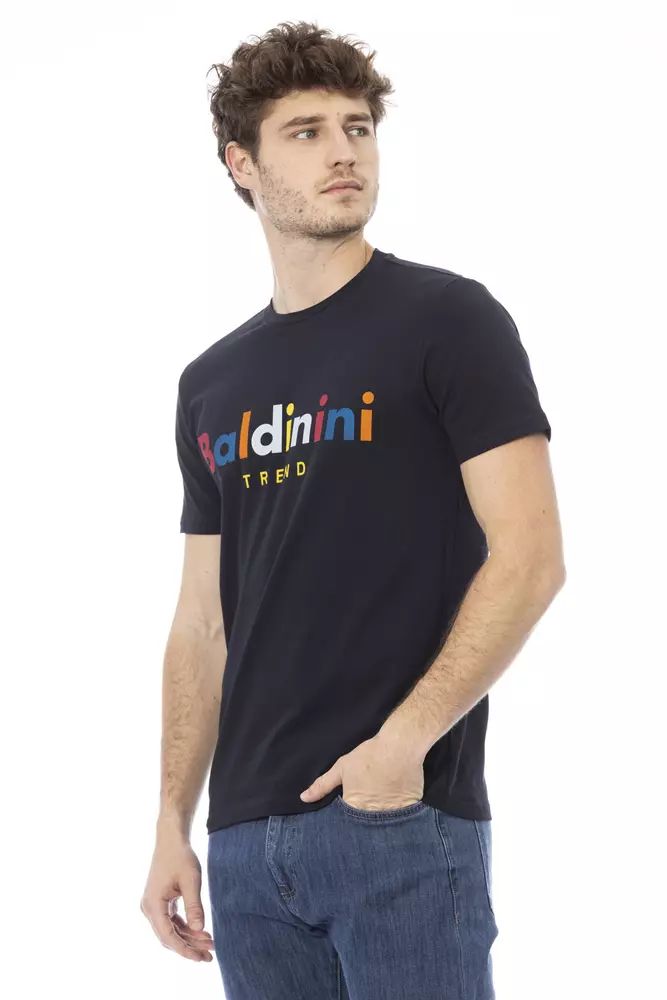 Baldinini Trend Trendy Blue Round Neck Cotton Tee