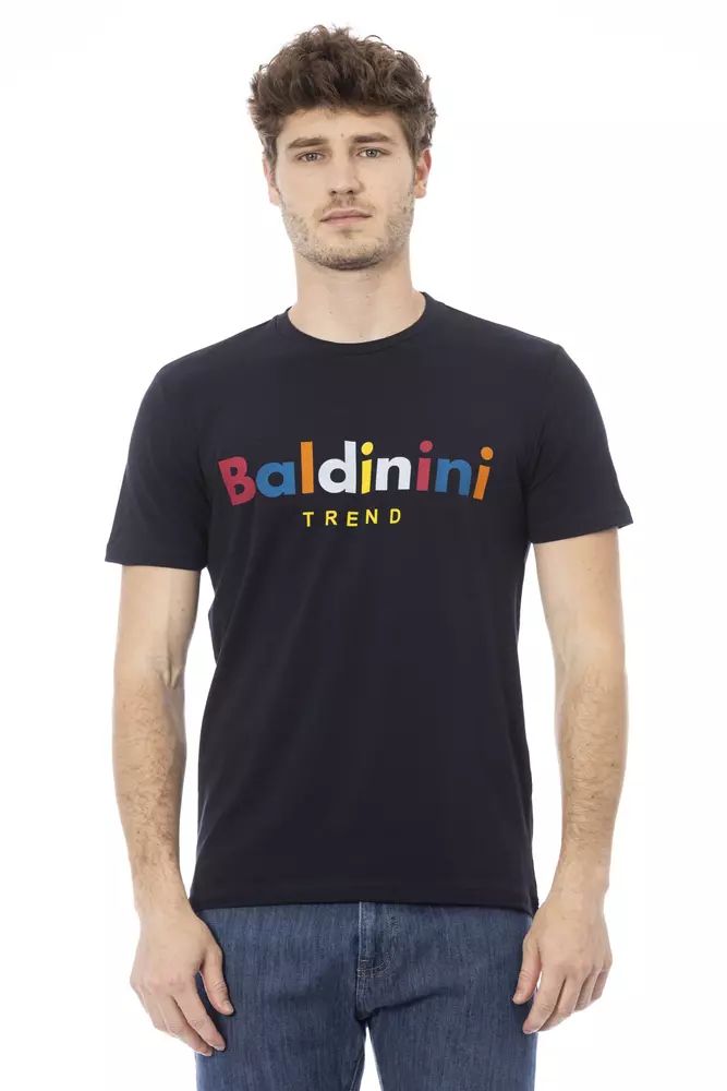 Синя памучна тениска Baldinini Trend