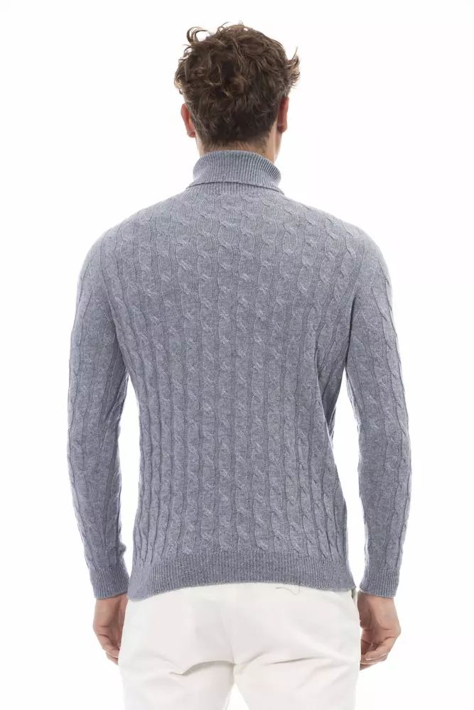 Светлосин пуловер от вискоза Alpha Studio