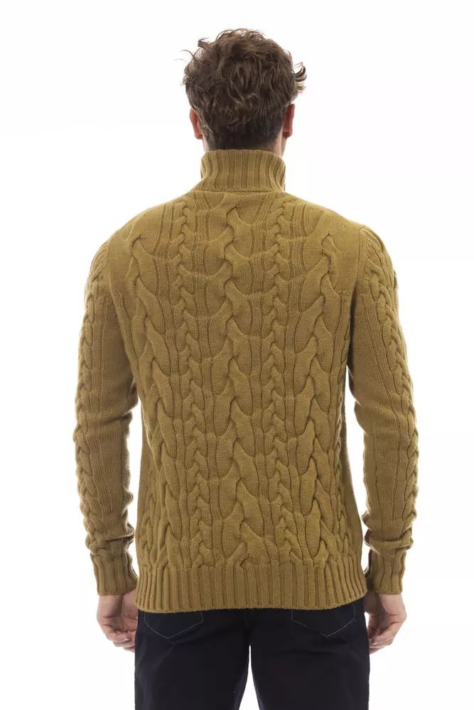 Кафяв вълнен пуловер Alpha Studio