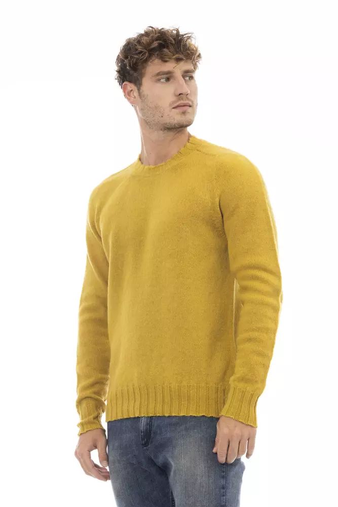 Жълт вълнен пуловер Alpha Studio
