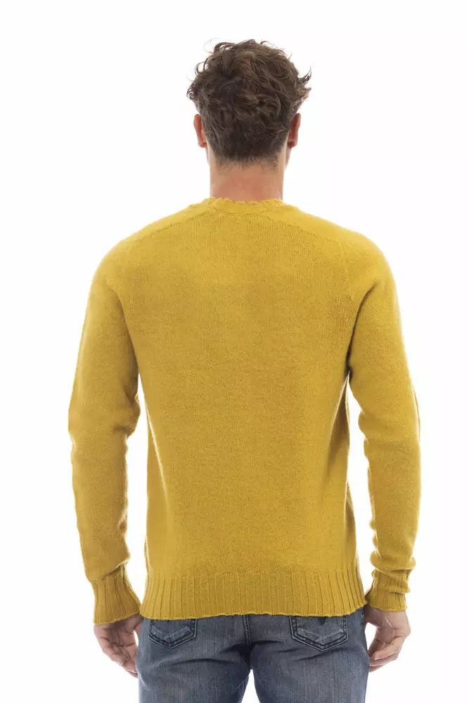 Жълт вълнен пуловер Alpha Studio