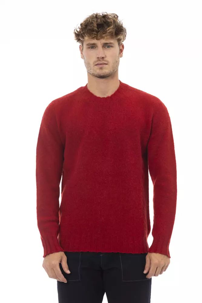 Червен вълнен пуловер Alpha Studio