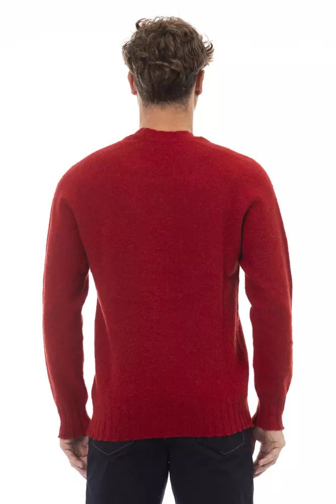 Червен вълнен пуловер Alpha Studio