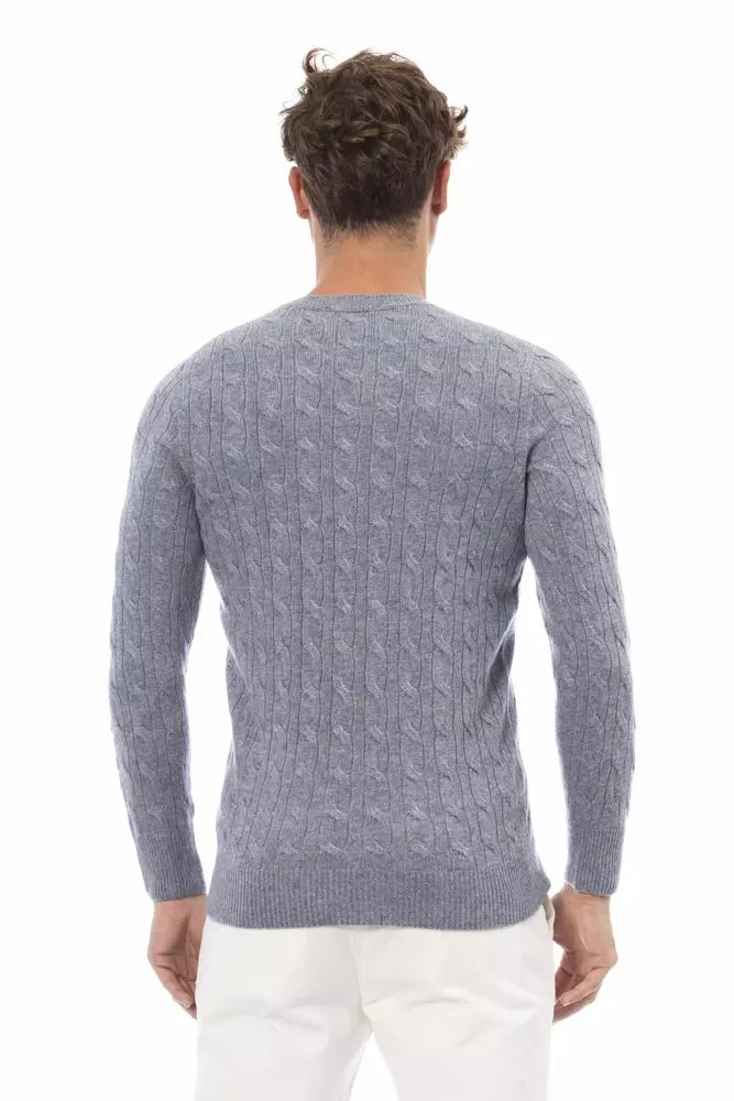 Светлосин пуловер от вискоза Alpha Studio