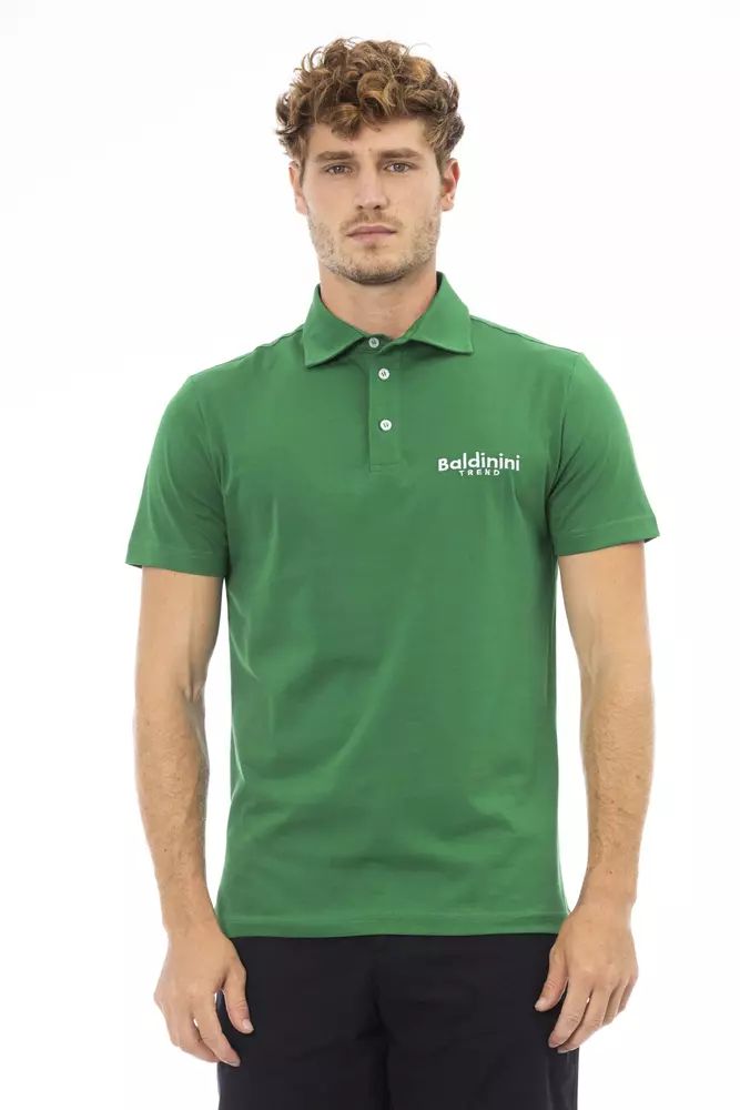 Зелена памучна поло тениска Baldinini Trend
