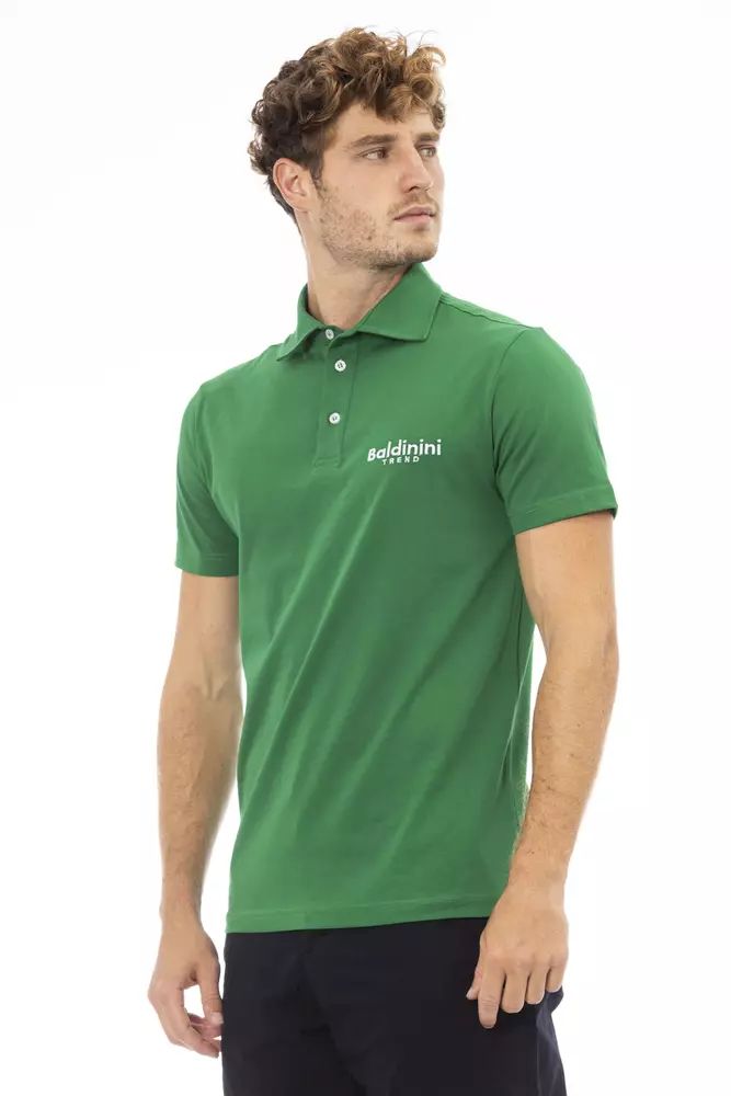 Зелена памучна поло тениска Baldinini Trend