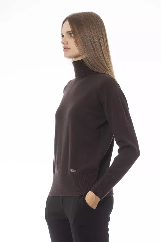 Baldinini Trend Elegant Wool-Cashmere Turtleneck Sweater