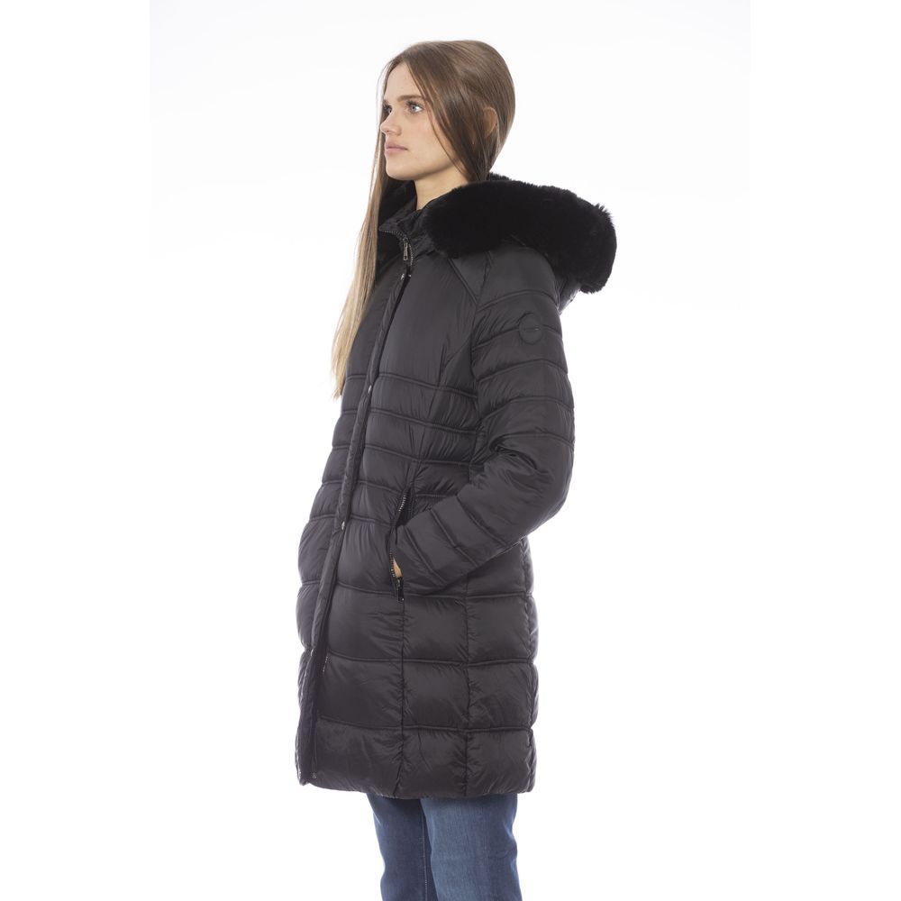 Baldinini Trend Chic Black Polyester Down Jacket