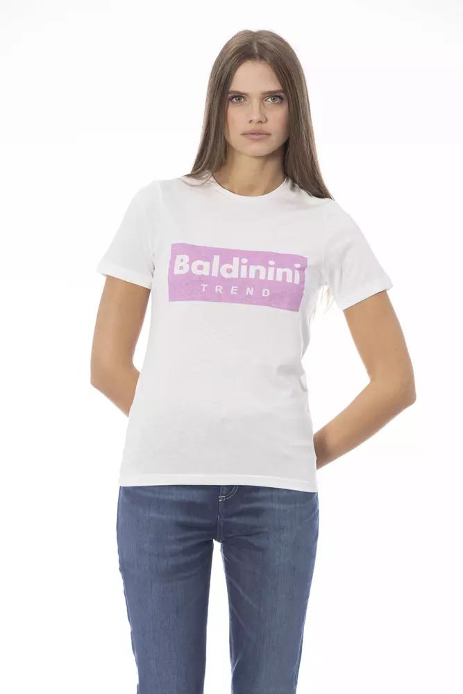 Бели памучни топове и тениска Baldinini Trend
