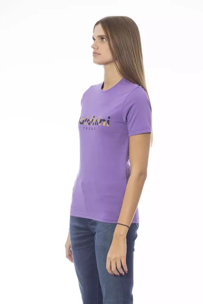 Лилави памучни горнища и тениска Baldinini Trend