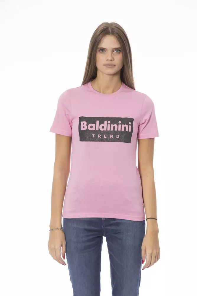 Розови памучни горнища и тениска Baldinini Trend