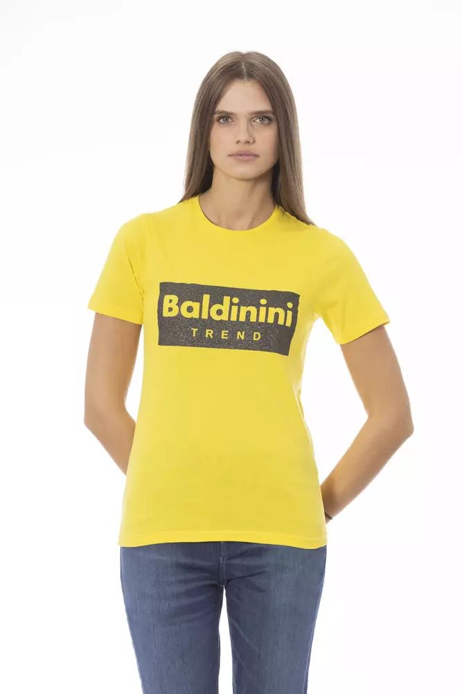 Жълти памучни горнища и тениска Baldinini Trend