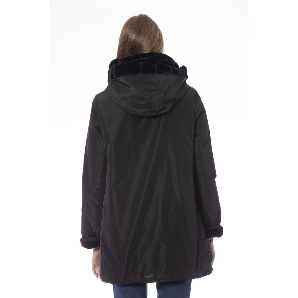 Baldinini Trend Reversible Hooded Black Jacket - Chic and Versatile