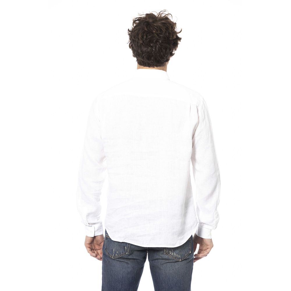 Distretto12 Elegant White Linen Italian Shirt