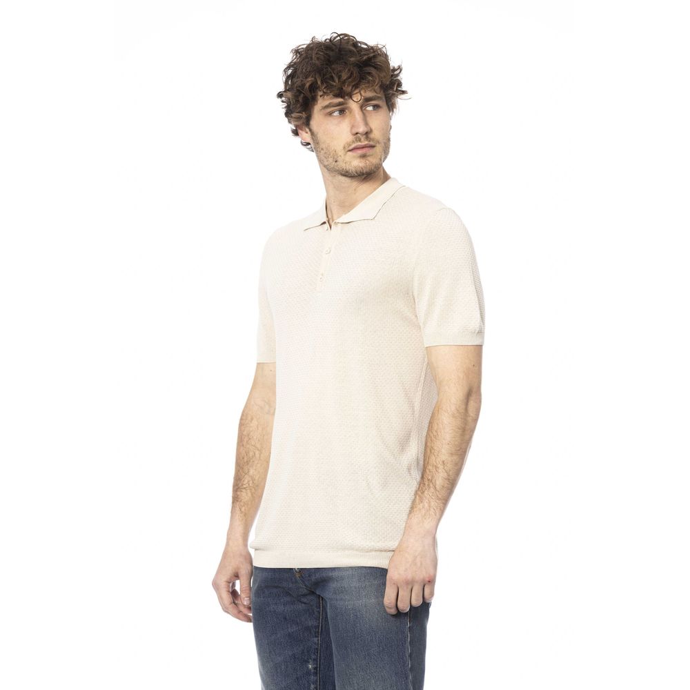 Distretto12 Beige Cotton Polo for the Elegant Gentleman