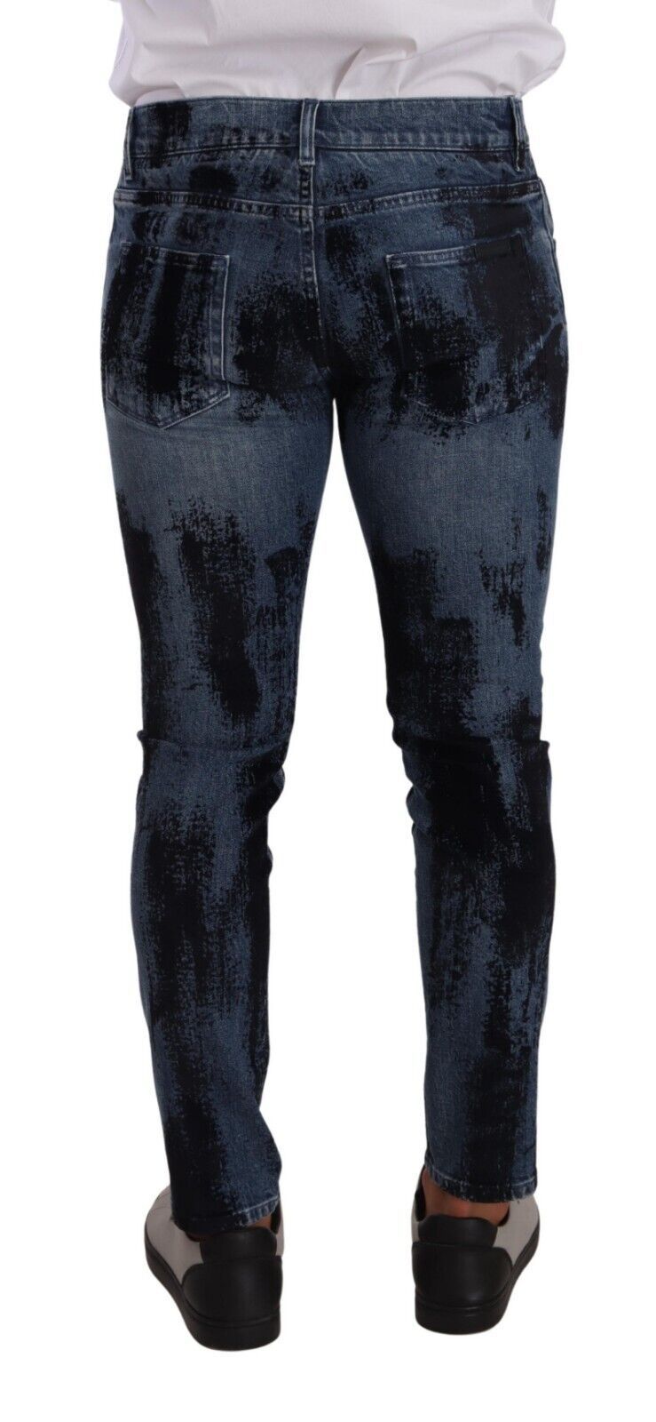 Сини черни памучни тесни дънки Dolce &amp; Gabbana
