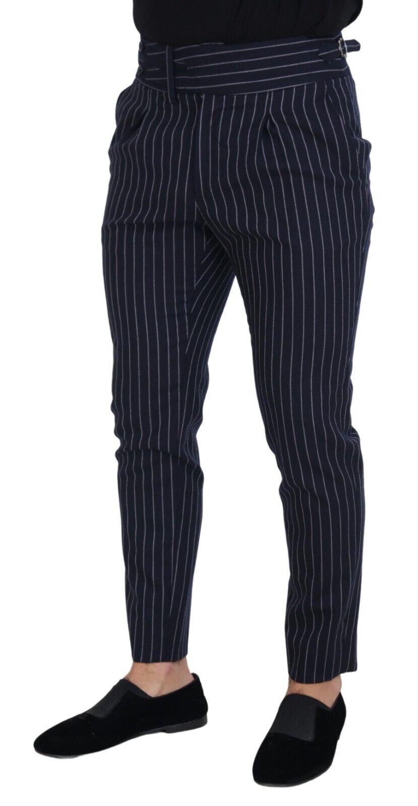 Dolce & Gabbana Sophisticated Blue Wool Blend Trousers