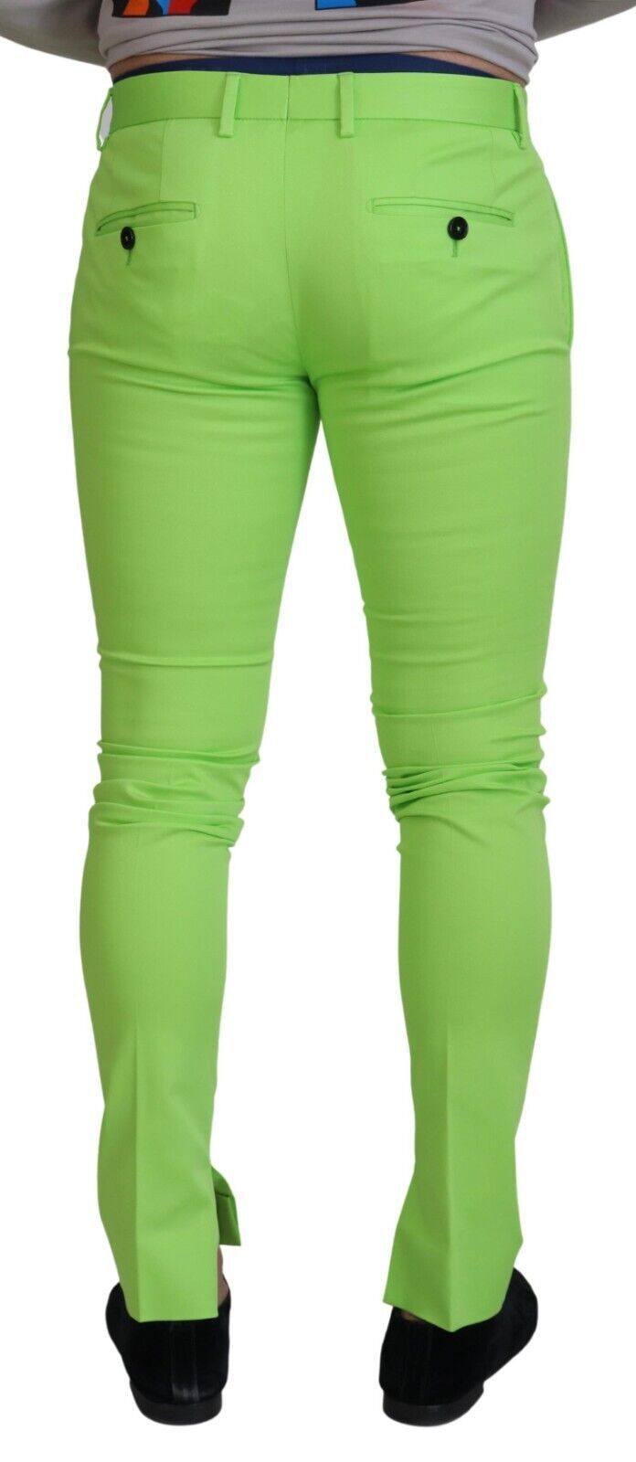 Dolce &amp; Gabbana Светло зелени памучни тесни мъжки панталони
