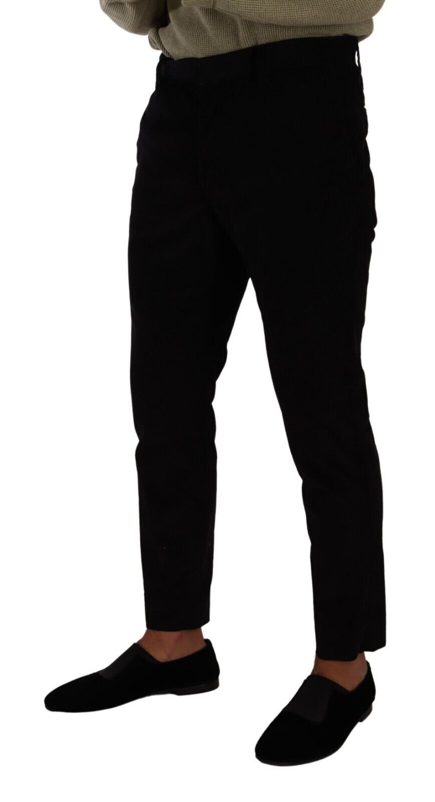 Тесни панталони от черен памук и рипсено кадифе Dolce &amp; Gabbana