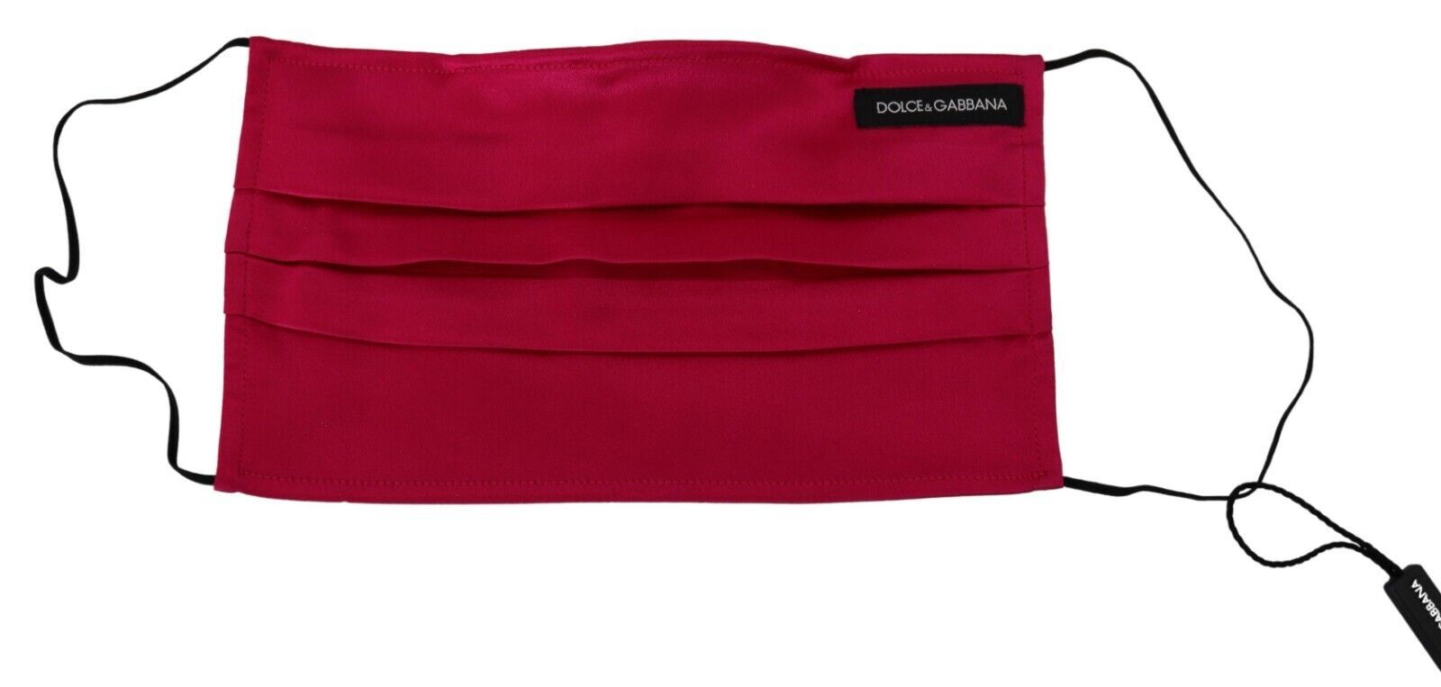 Dolce &amp; Gabbana Червена памучна плисирана еластична каишка за уши Едноразмерна маска за лице