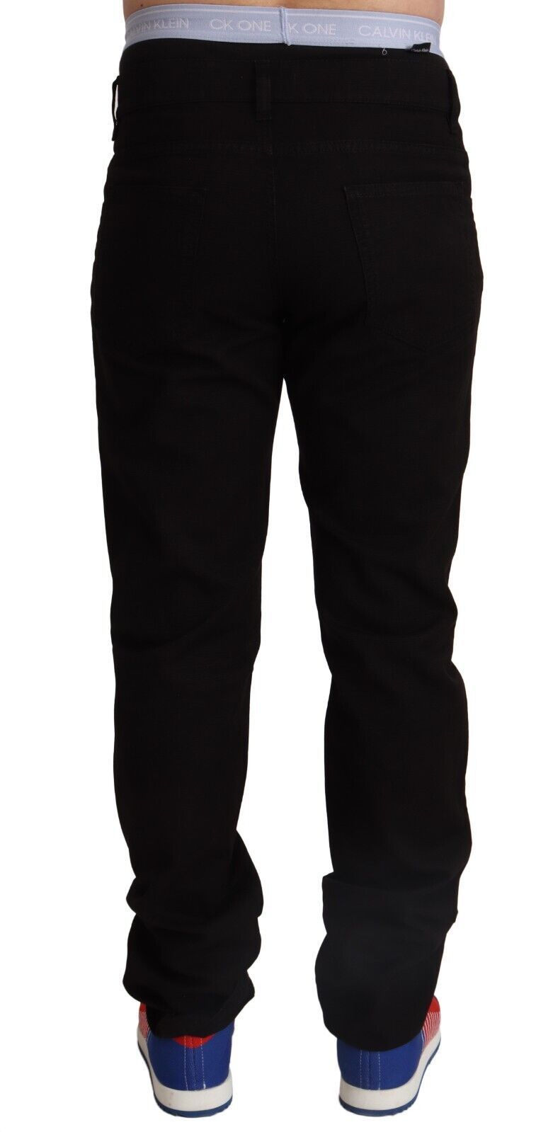 Dolce &amp; Gabbana черни памучни прави мъжки дънки Панталони STAFF