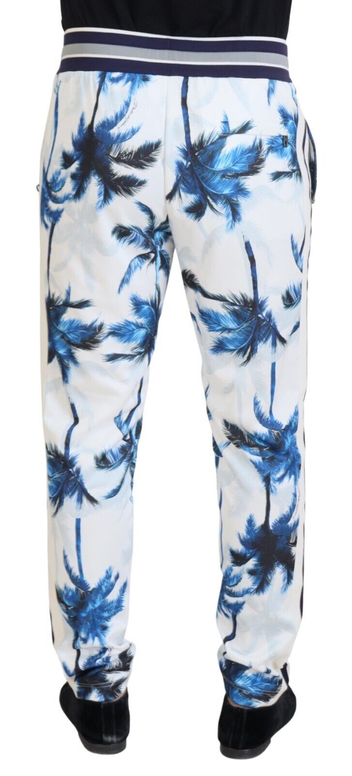 Dolce &amp; Gabbana мъжки панталон с бял принт с палмово дърво