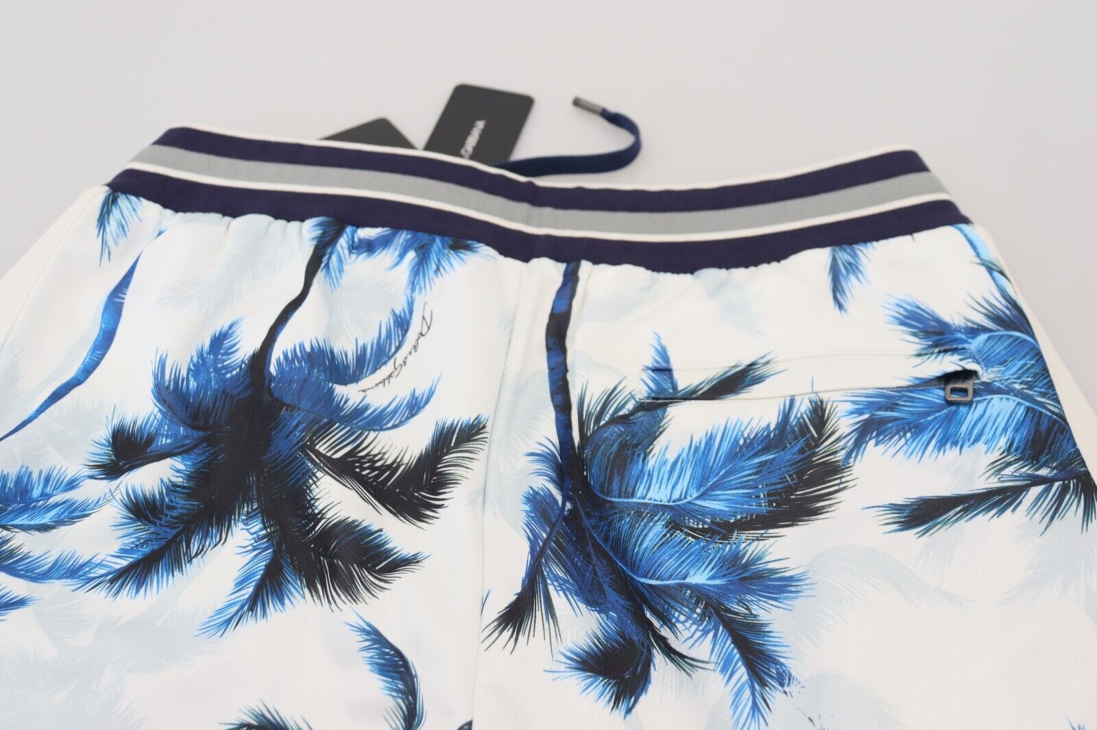 Dolce &amp; Gabbana мъжки панталон с бял принт с палмово дърво