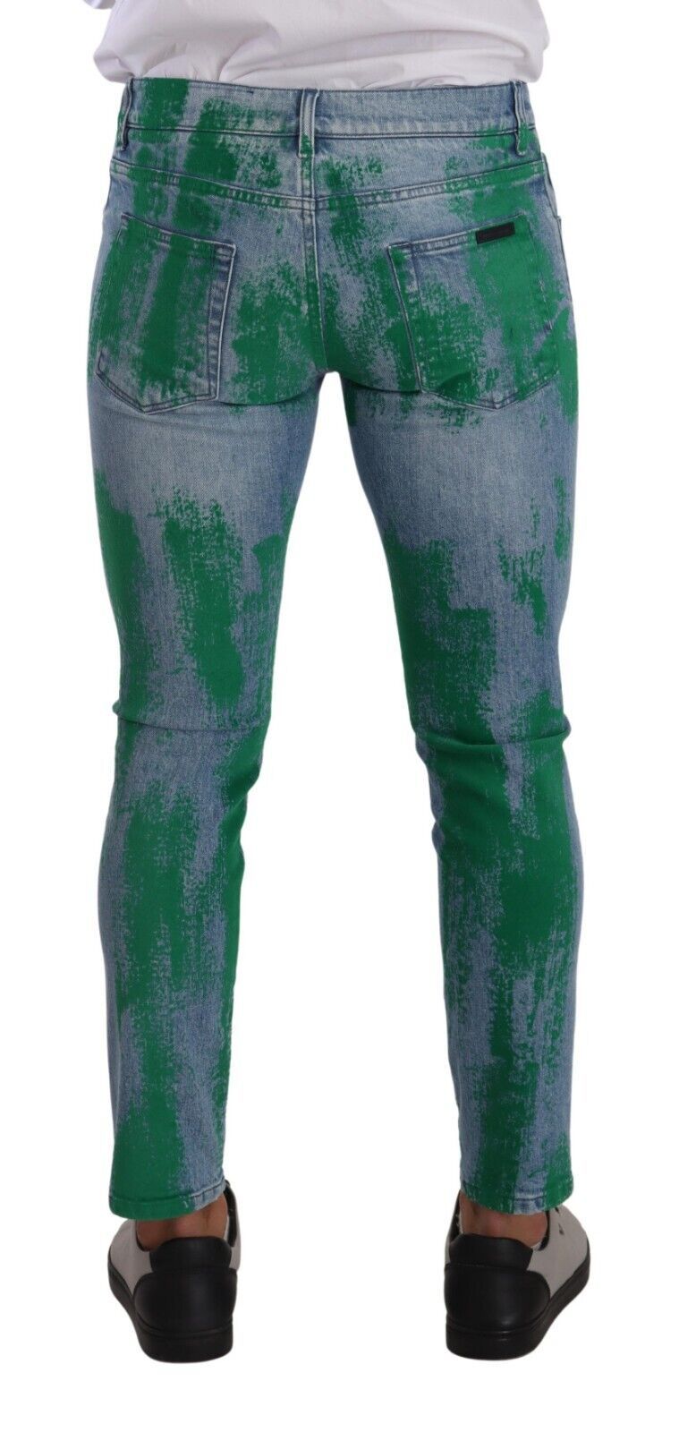 Dolce & Gabbana Chic Skinny Denim Jeans in Blue Green Wash