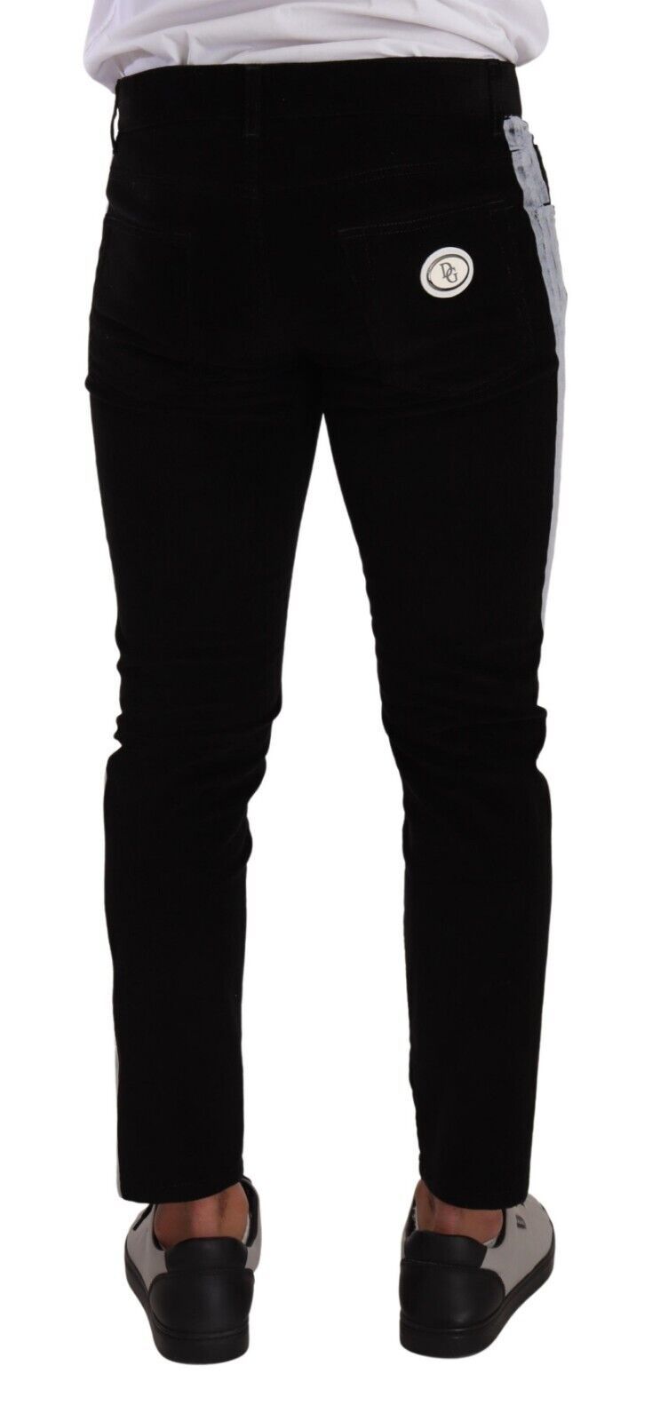 Dolce & Gabbana Elegant Slim-Fit Cotton Black Jeans