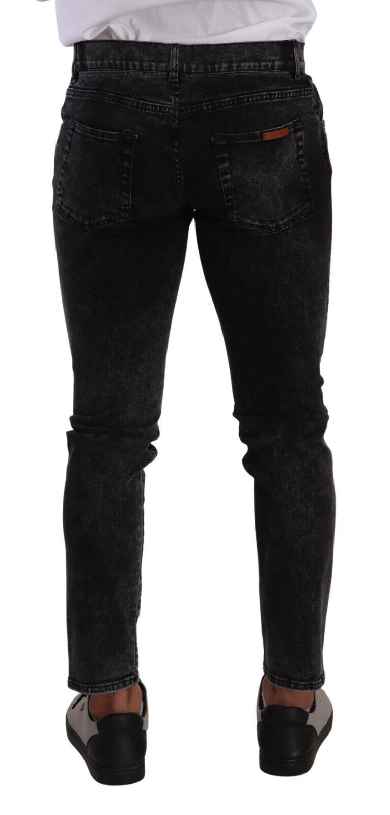 Dolce &amp; Gabbana черни памучни еластични тесни дънкови панталони