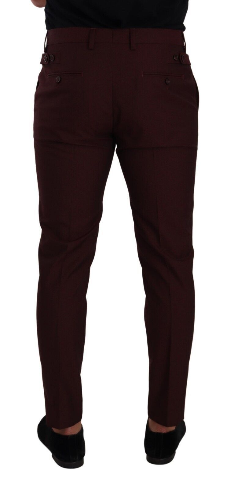 Тесни тънки панталони Dolce &amp; Gabbana Maroon Bordeaux