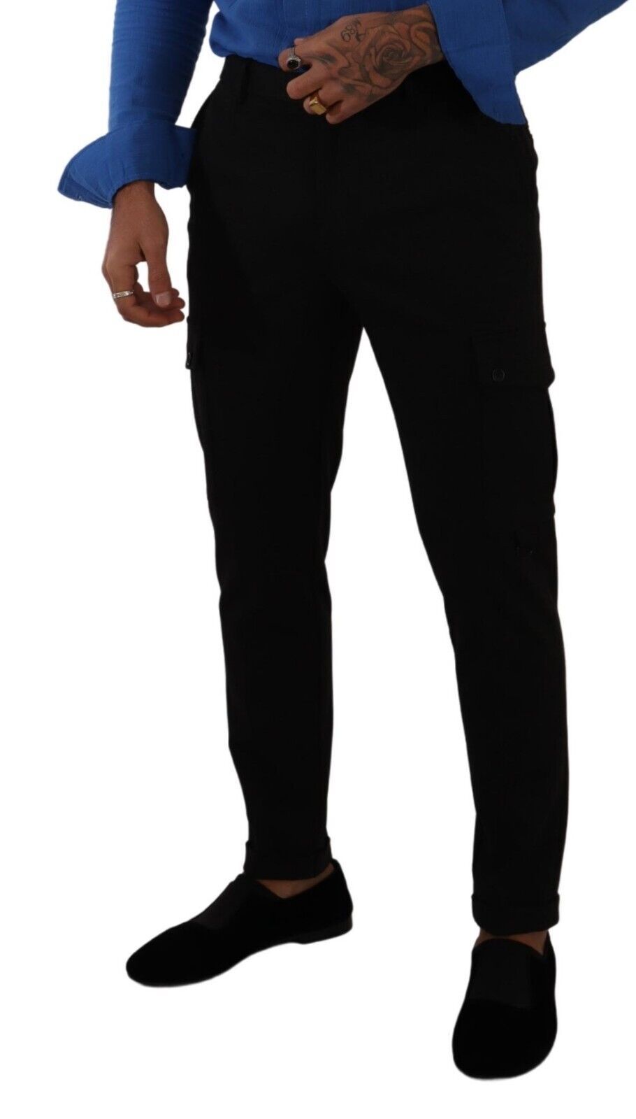 Dolce & Gabbana Elegant Black Slim Fit Cargo Pants